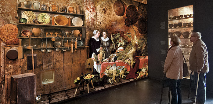 Die barocke Küche, kulturhistorische Momentaufnahmen aus Kunstwerken und originalen Exponate.